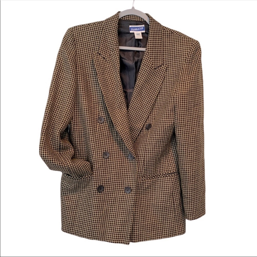 Houndstooth Pendleton blazer